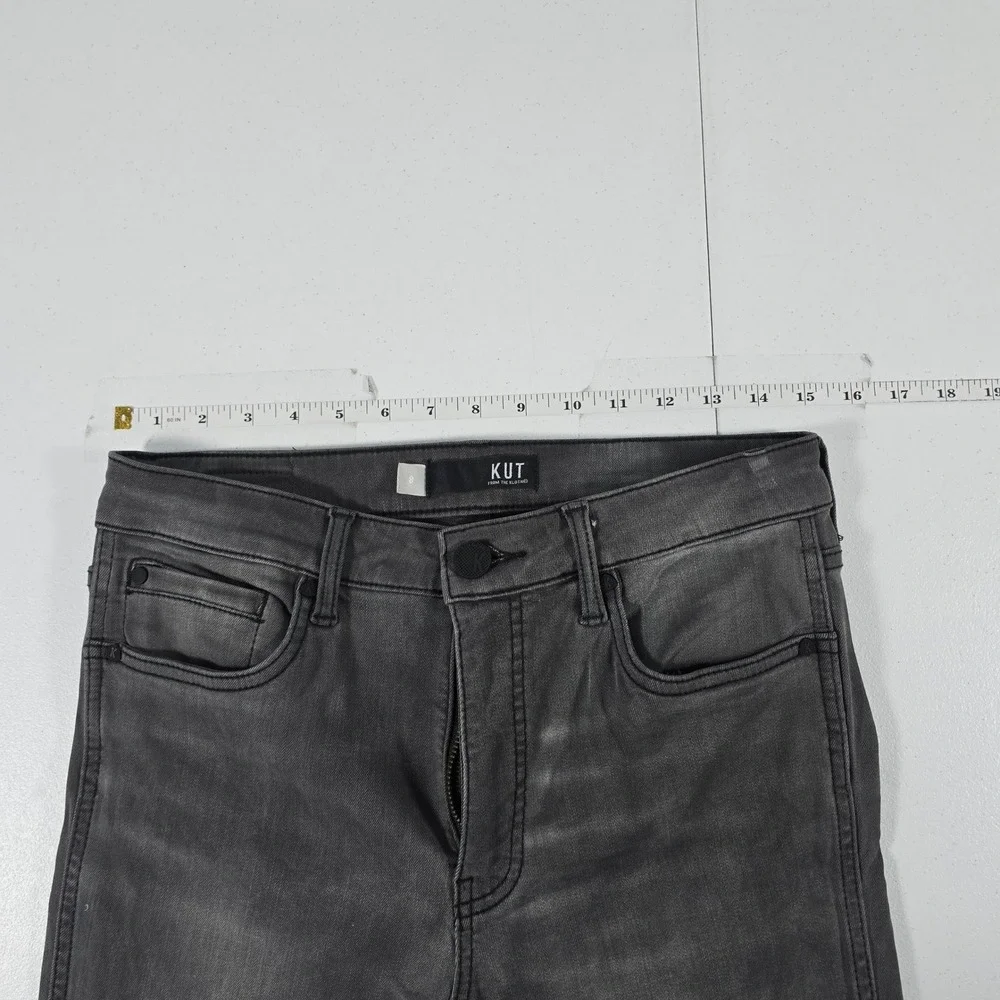 KUT from the Kloth Connie Fab Ab High Rise Ankle Skinny Grey Jeans Size‎ 8